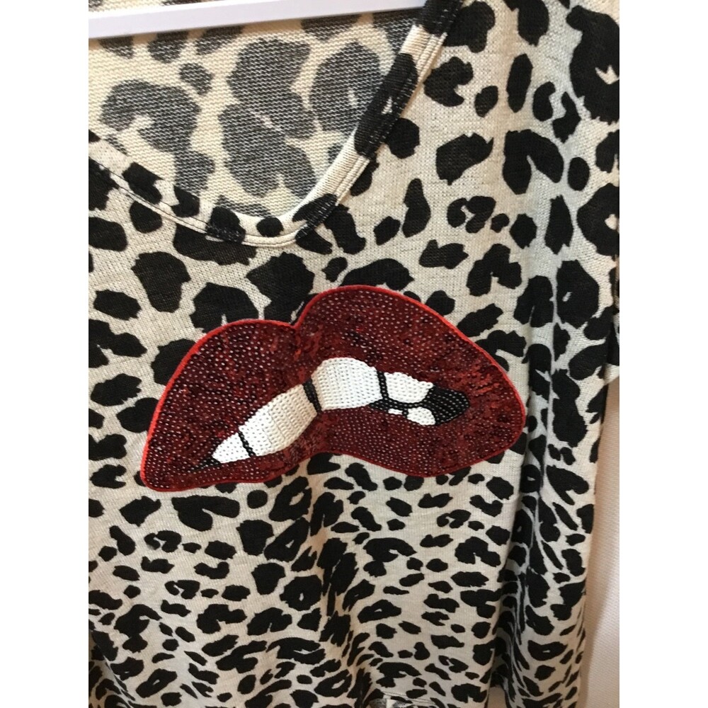 BIB! Boutique Shirt NWOT Sequined Front Size XL - Picture 3 of 8